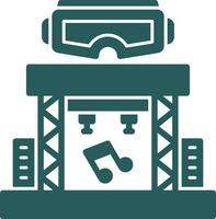 Virtual Reality Concert Vector Icon Design