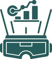 VR Data Visualization Vector Icon Design