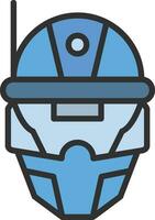 ciberespacio casco vector icono diseño