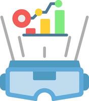 VR Data Visualization Vector Icon Design