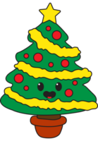 Christmas tree cute, christmas character png