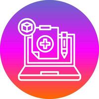 médico diagnóstico en vr vector icono diseño