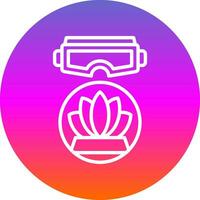 VR Meditation Space Vector Icon Design