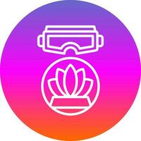 VR Meditation Space Vector Icon Design