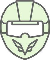 VR Racing Helmet Vector Icon Design