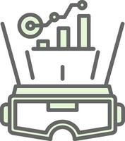 VR Data Visualization Vector Icon Design