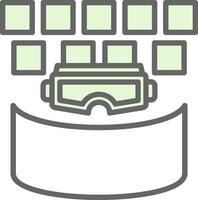 VR Cinema Screen Vector Icon Design