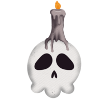 Skull Halloween Element clipart Digital painting watercolor png