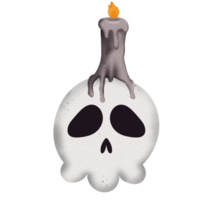 skalle halloween element ClipArt digital målning vattenfärg png