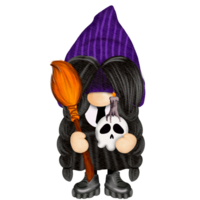 Halloween gnomi personaggio digitale pittura acquerello png