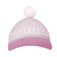 Cartoon drawing of a cute winter wool hat, hand drawn illustration. png