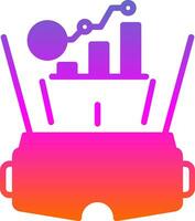VR Data Visualization Vector Icon Design