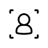 Target User icon in trendy outline style isolated on white background. Target User silhouette symbol for your website design, logo, app, UI. Vector illustration, EPS10.