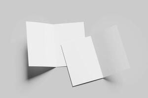 Blank Bifold Brochure Mockup photo