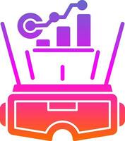 VR Data Visualization Vector Icon Design