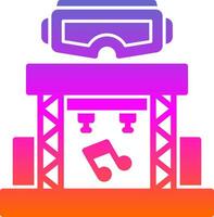 Virtual Reality Concert Vector Icon Design