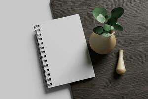 Blank Notebook Mockup photo