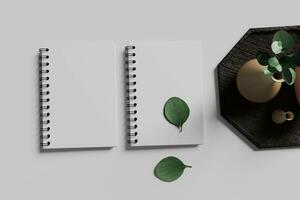 Blank Notebook Mockup photo