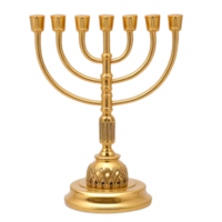 Janucá Menorah aislado en transparente antecedentes. ai generativo png