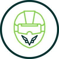 VR Racing Helmet Vector Icon Design