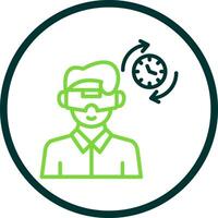 Time Travel Simulation Vector Icon Design