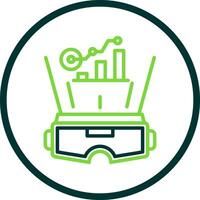VR Data Visualization Vector Icon Design