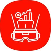VR Data Visualization Vector Icon Design