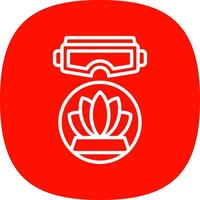 VR Meditation Space Vector Icon Design