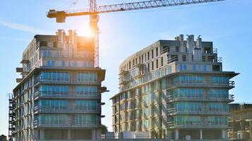 New multistory apartment buildings under construction photo