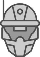 Cyberspace Helmet Vector Icon Design