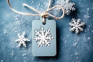 Festive Snowflake Shopping Tag - Boost Sales and Promotions - Generative AI photo