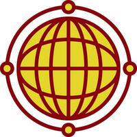 Virtual World Globe Vector Icon Design