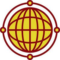 Virtual World Globe Vector Icon Design