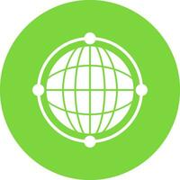 Virtual World Globe Vector Icon Design
