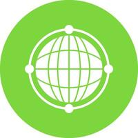 Virtual World Globe Vector Icon Design