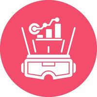 VR Data Visualization Vector Icon Design