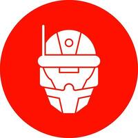 Cyberspace Helmet Vector Icon Design