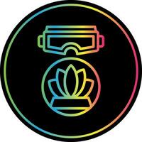 VR Meditation Space Vector Icon Design