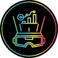 VR Data Visualization Vector Icon Design