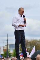 Warsaw, Poland. 1 October 2023. Donald Tusk during of in the biggest demonstrations seen in Poland since the fall of communism. March of a Million Hearts. photo