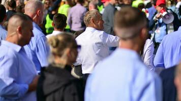 Warsaw, Poland. 1 October 2023. Donald Tusk during of in the biggest demonstrations seen in Poland since the fall of communism. March of a Million Hearts. photo