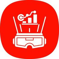 VR Data Visualization Vector Icon Design