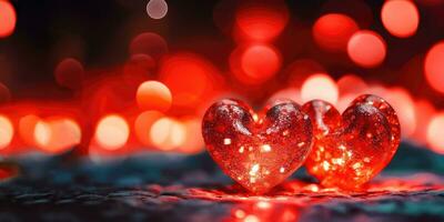 Heart Element for Special Occasions - Bokeh Effect - Generative AI photo