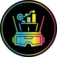 VR Data Visualization Vector Icon Design