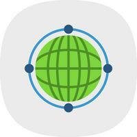 Virtual World Globe Vector Icon Design