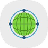 Virtual World Globe Vector Icon Design