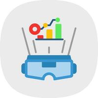 VR Data Visualization Vector Icon Design