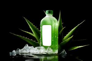 Aloe Vera Leaves and Extract for Promotional Design - Generative AI photo