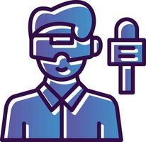 Virtual Reality Journalism Vector Icon Design