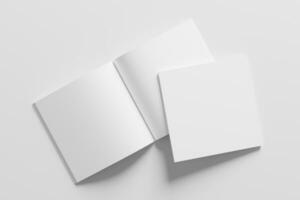cuadrado revista folleto 3d representación blanco blanco Bosquejo foto
